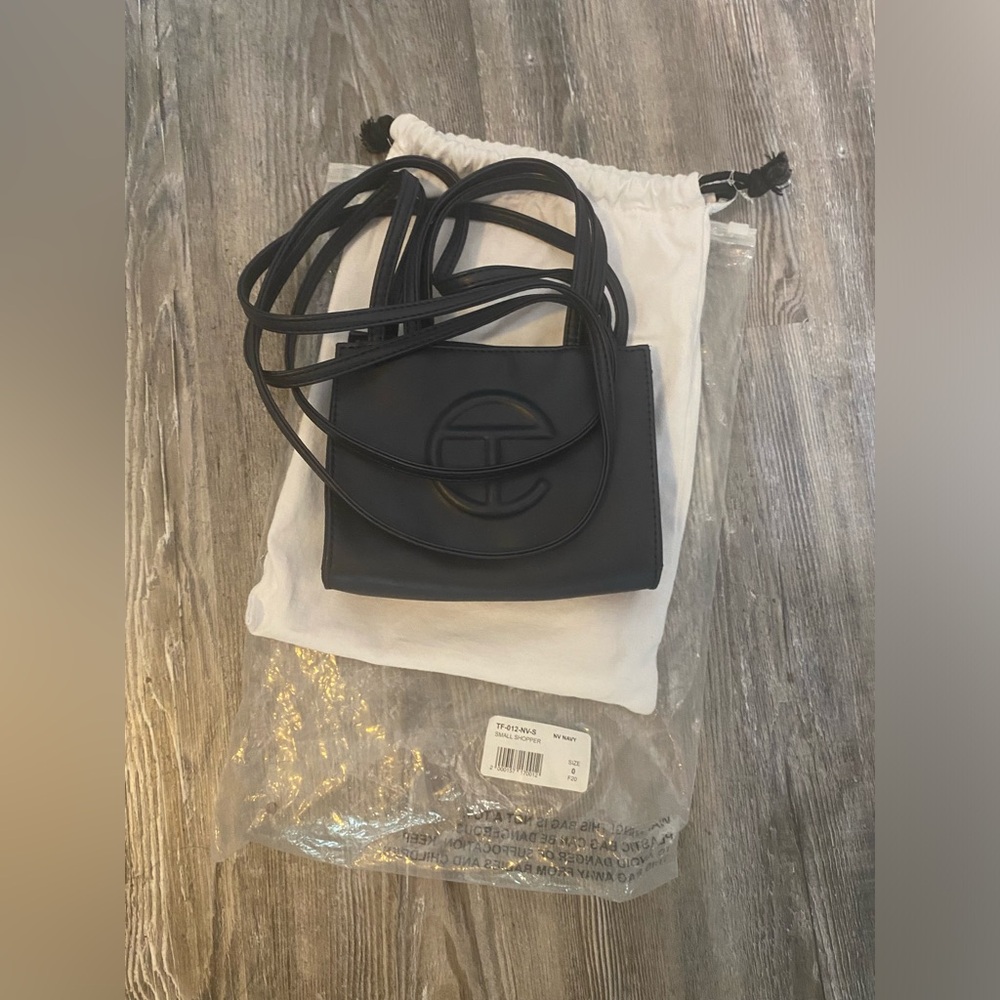 TELFAR Navy Small Shopper